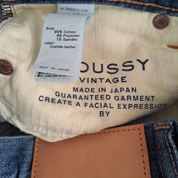 Moussy Vintage Women Straight Leg Howa Factory Distress High Waist Denim Blue 25 - Picture 6 of 7